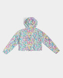 Trippy Hebrew Women's Cropped Windbreaker