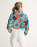 Blue Pomegranate Women's Cropped Windbreaker