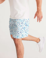 Blue on Blue Hebrew Letter Men's Jogger Shorts