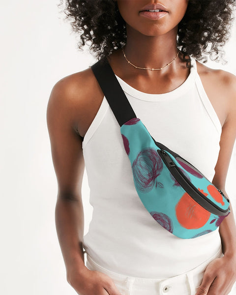 Blue Pomegranate Crossbody Sling Bag