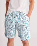 Blue on Blue Hebrew Letter Men's Jogger Shorts