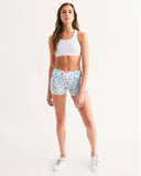 Trippy Hebrew Women's Mid-Rise Yoga Shorts