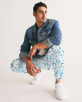 Blue on Blue Hebrew Letter Men's Track Pants