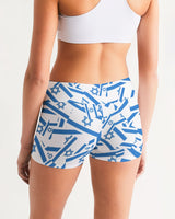 Israel Pattern Women's Mid-Rise Yoga Shorts