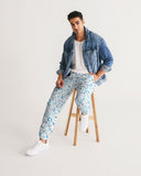 Blue on Blue Hebrew Letter Men's Track Pants