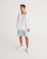 Blue on Blue Hebrew Letter Men's Jogger Shorts