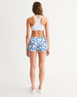 Israel Pattern Women's Mid-Rise Yoga Shorts