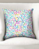 Trippy Hebrew Throw Pillow Case 18"x18"