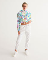 Trippy Hebrew Women's Cropped Windbreaker